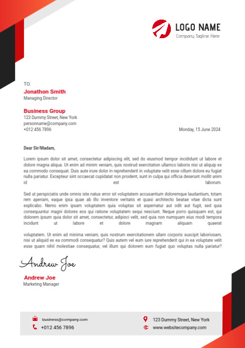 Free-Business-Letterhead-Template Free business letterhead template