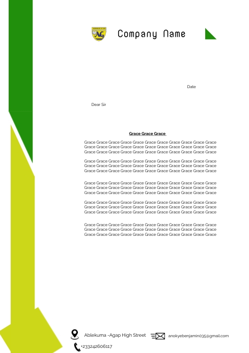 Letterhead A4 template