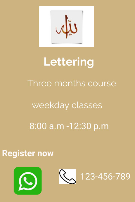 Plantilla de Lettering course PosterMyWall Plantilla de Lettering course PosterMyWall