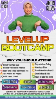 Levelup Boot Camp Business Card template