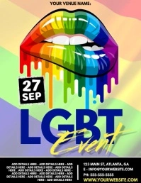 LGBT PRIDE PARTY EVENT Flyer (format US Letter) template
