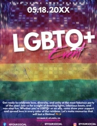 LGBTQ PRIDE PARTY EVENT FLYER (2) Volante (Carta US) template