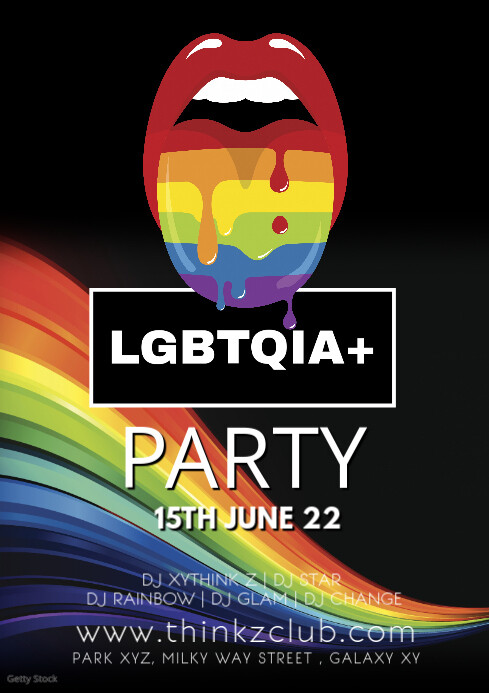 LGBTQIA+ Pride Party Festival Event Rainbow l Template | PosterMyWall