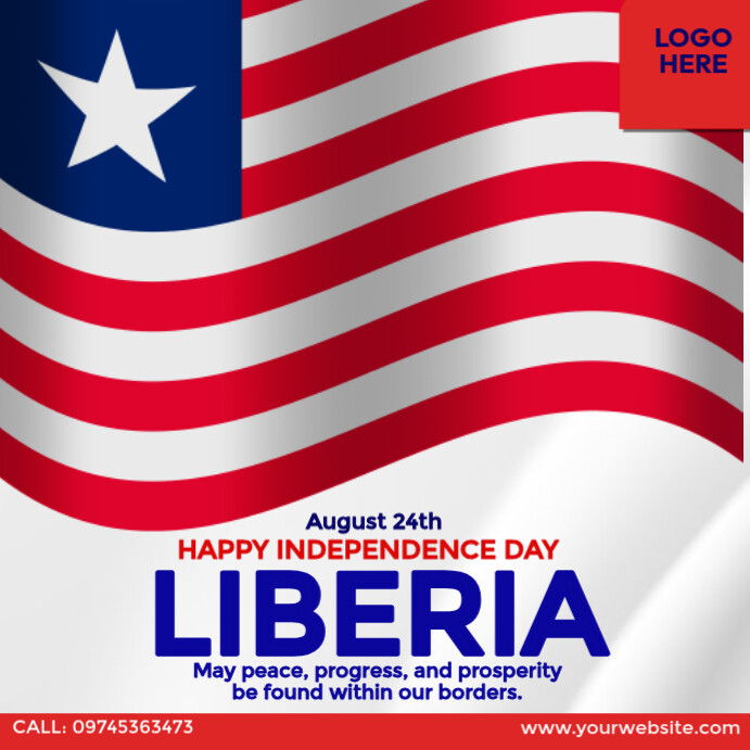 liberia independence day Instagram Post template