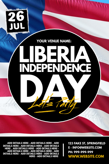 Liberia Independence Day Poster Template PosterMyWall