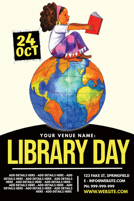 Library Day Poster Template | PosterMyWall