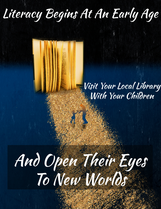LIBRARY Flyer (US Letter) template