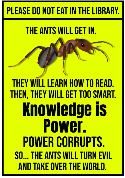 Copy of library do not eat poster template | PosterMyWall