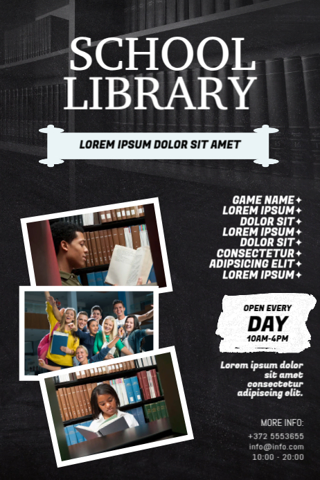 Copy of Library Flyer Design Template | PosterMyWall