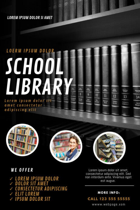 Copy of Library Flyer Design Template | PosterMyWall