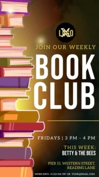 LIBRARY HOUSE book club design template Instagram 快拍