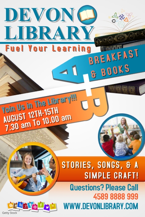 library reading1 Template | PosterMyWall