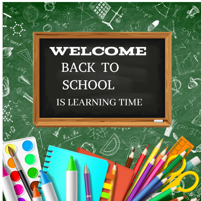 Library reopening graphic Instagram Post template