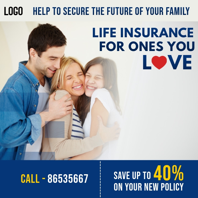 Life and Family Health Insurance Instagram 帖子 template