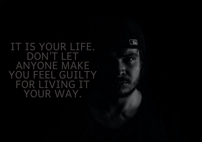 Plantilla de LIFE AND GUILTY QUOTE TEMPLATE | PosterMyWall