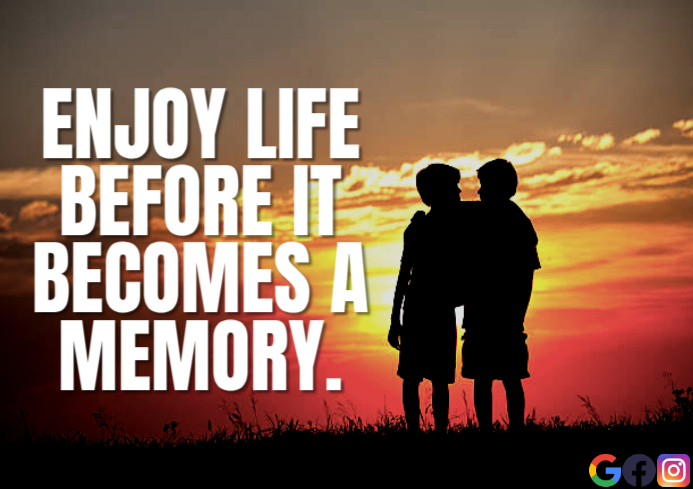 LIFE AND MEMORY QUOTE TEMPLATE A1