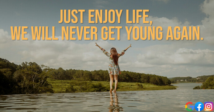 LIFE AND YOUNG QUOTE TEMPLATE Capa para evento do Facebook