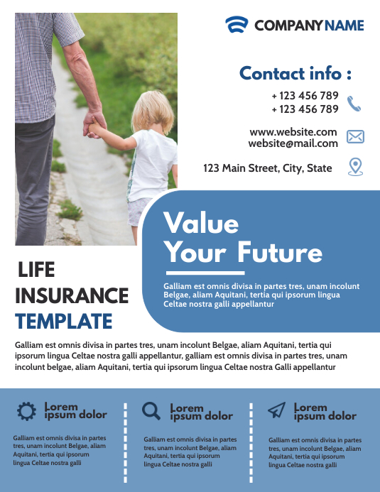 life insurance flyer template design advertis PosterMyWall
