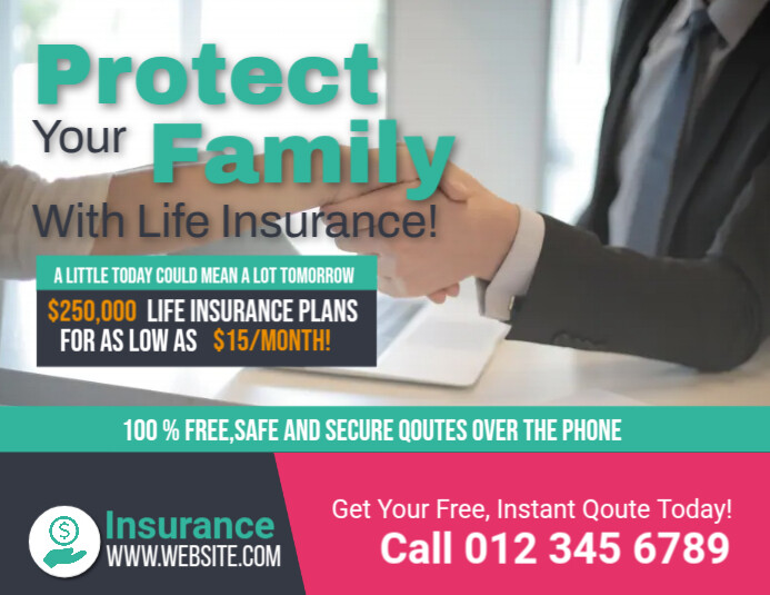 Life Insurance Marketing Ads Flyer (US Letter) template