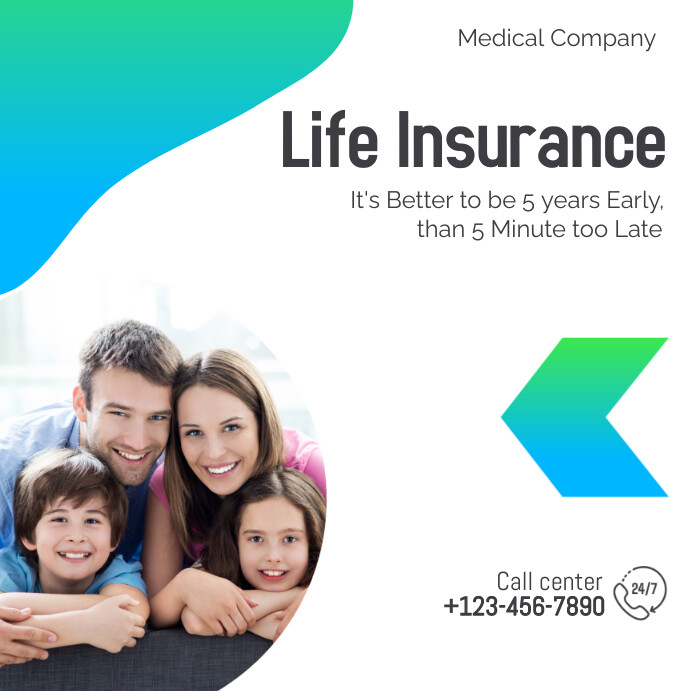 Life insurance template Wpis na Instagrama