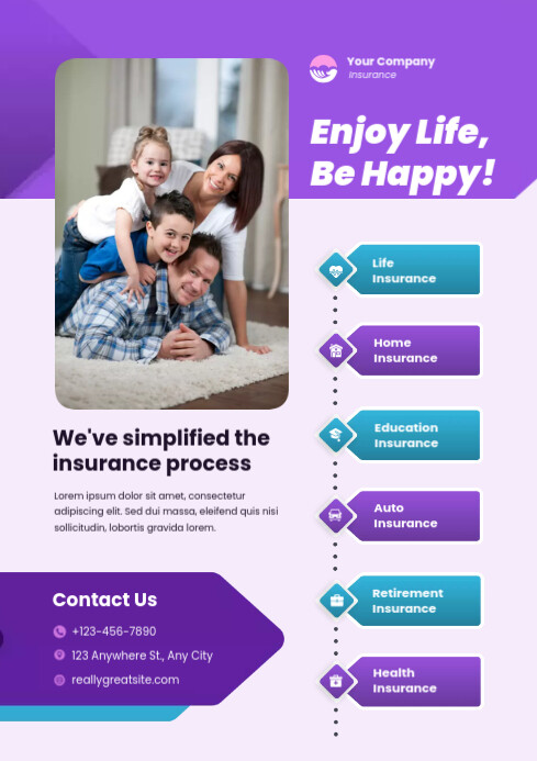 life insurance template | PosterMyWall