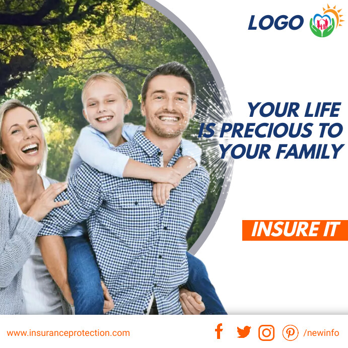 Life insurance template Post Instagram