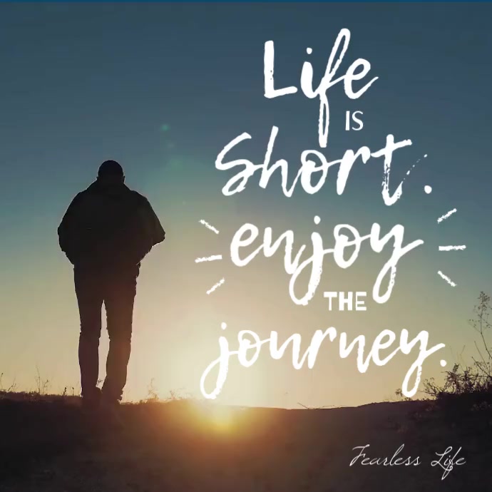 Modèle Vie Est Courte Inspiration Drôle Carrée | PosterMyWall