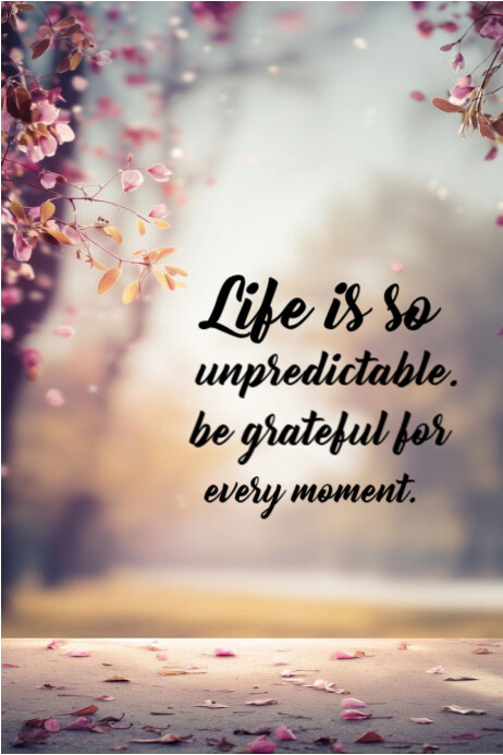 Life is so unpredictable Iphosta template