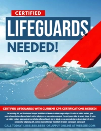 Lifeguard Flyer (US Letter) template