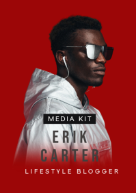 Rød Lifestyle Blogger Media Kit A4 Template - Page 1