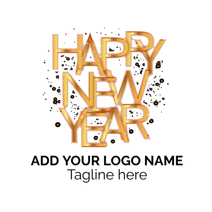 light  ball new year day Logo template