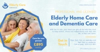 Light Blue Elderly Home Care Facebook Post template