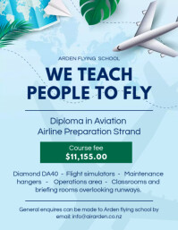 Blue and white pilot program poster Template | PosterMyWall