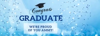 Light blue virtual graduation party Facebook template