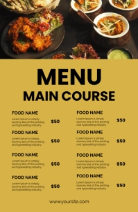 Indian Main Course Menu Template | PosterMyWall
