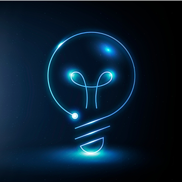 Copy of light-bulb-education-icon-vector-blue-digital | PosterMyWall