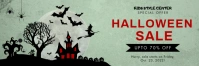 Light green Halloween Twitter header template