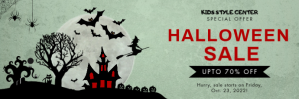 Grey Halloween Sale Intestazione di Twitter Template