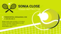 Light Green Tennis Coach Business Card Templa template