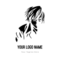Light Yagami Ryuk Death Note Manga Logo template
