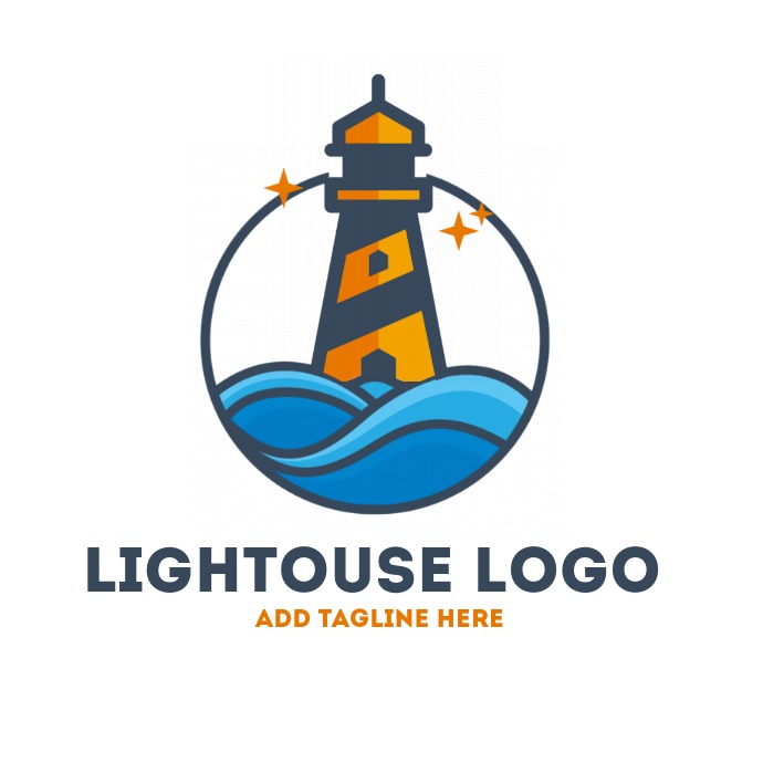 Lighthouse logo Logótipo template