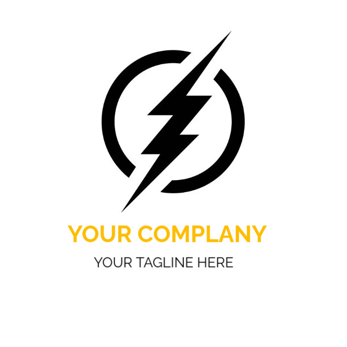 Lightning, electric power vector Logo template