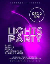 Event Advertisement. Blue Lights Blue Party Event Flyer Poster Template | PosterMyWall