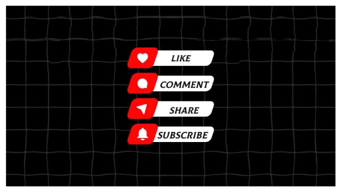 Like Share Subscribe Animation YouTube Subscribe Button Template ...