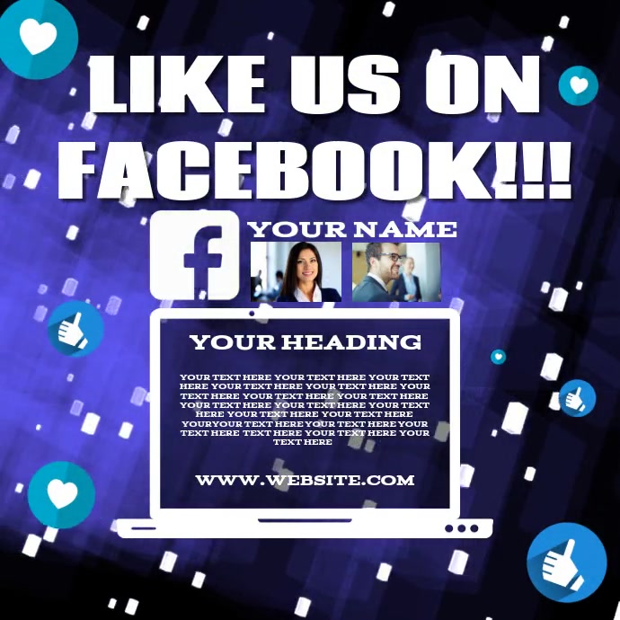 LIKE US ON FACEBOOK TEMPLATE PosterMyWall