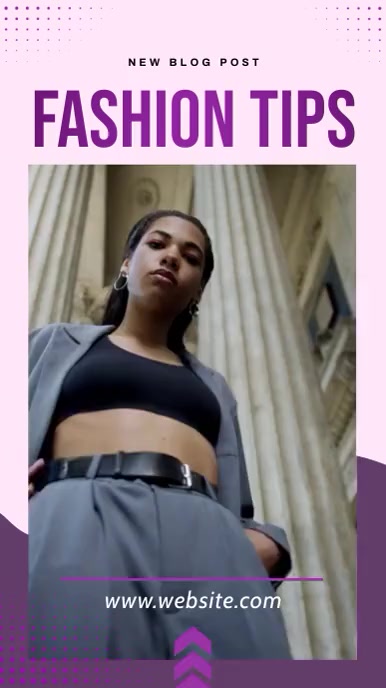 Lilac Fashion Tips Instagram Story Video template