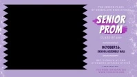 Lilac Prom Night Invitation Facebook Cover Vi Film w tle na Facebooka (16:9) template