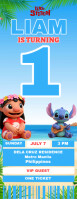 lilo & stitch Birthday Party Ticket Colgador de puerta template