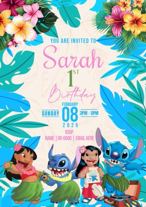 Lilo and stitch A4 template