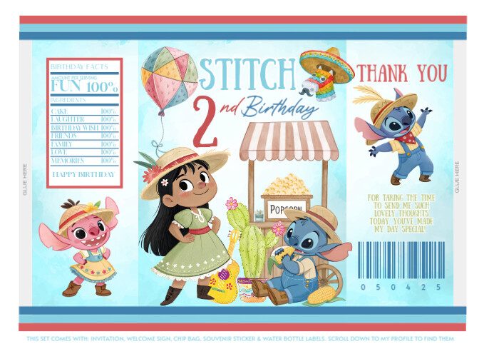 Lilo and Stitch A4 template
